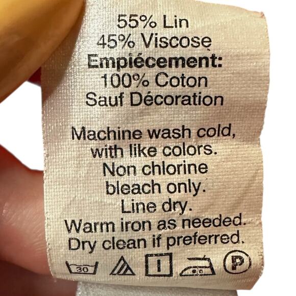 Madewell Eyelet Daybreak Dress Linen Blend Red Orange Size SMALL - Picture 9 of 12